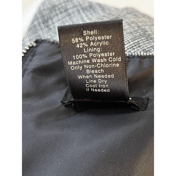 Ann Taylor Women’s Dress Sz 0 Grey Denim Look Sheath Cap Sleeve 3/4 Zipper - Picture 9 of 10